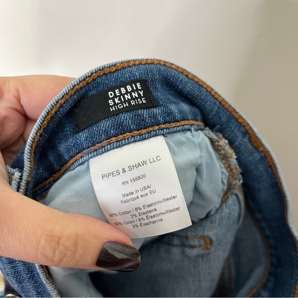 Veronica Beard Debbie Skinny Jeans Women’s 27 Blue Tuxedo Stripe High Rise - Picture 12 of 12